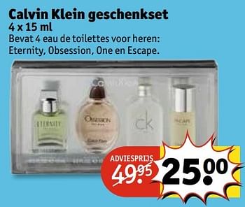Aanbiedingen Calvin klein geschenkset - Calvin Klein - Geldig van 30/05/2017 tot 11/06/2017 bij Kruidvat