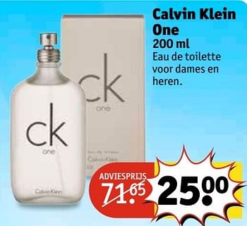Aanbiedingen Calvin klein one - Calvin Klein - Geldig van 30/05/2017 tot 11/06/2017 bij Kruidvat