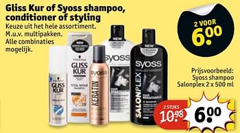 Aanbiedingen Syoss shampoo salonplex - Syoss - Geldig van 30/05/2017 tot 11/06/2017 bij Kruidvat