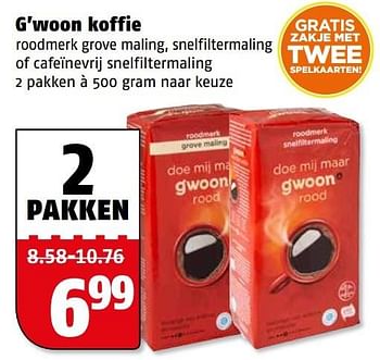 Aanbiedingen G`woon koffie - Gâ€™woon - Geldig van 29/05/2017 tot 05/06/2017 bij Poiesz