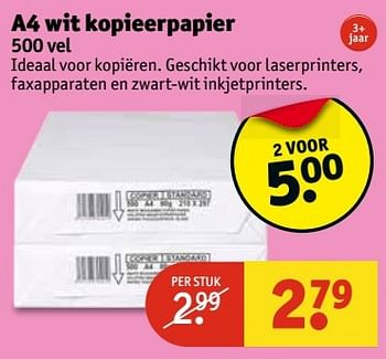 Aanbiedingen A4 wit kopieerpapier - Huismerk - Kruidvat - Geldig van 30/05/2017 tot 11/06/2017 bij Kruidvat