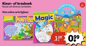 Aanbiedingen Kleur- of krasboek - Huismerk - Kruidvat - Geldig van 30/05/2017 tot 11/06/2017 bij Kruidvat