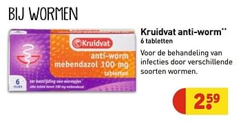 Aanbiedingen Anti-worm - Huismerk - Kruidvat - Geldig van 30/05/2017 tot 11/06/2017 bij Kruidvat