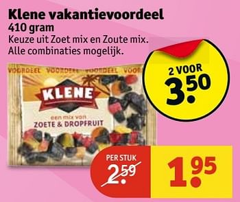 Aanbiedingen Klene vakantievoordeel - Klene - Geldig van 30/05/2017 tot 11/06/2017 bij Kruidvat