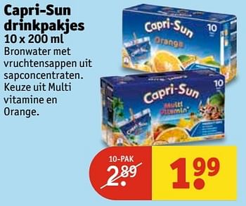 Aanbiedingen Capri-sun drinkpakjes - Capri-Sun - Geldig van 30/05/2017 tot 11/06/2017 bij Kruidvat