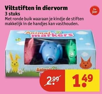 Aanbiedingen Viltstiften in diervorm - Huismerk - Kruidvat - Geldig van 30/05/2017 tot 11/06/2017 bij Kruidvat