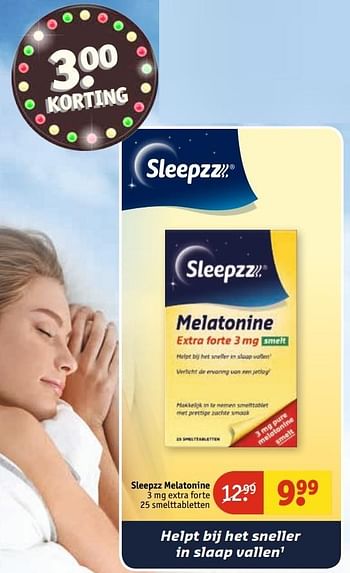 Aanbiedingen Sleepzz melatonine - Sleepzz - Geldig van 30/05/2017 tot 11/06/2017 bij Kruidvat