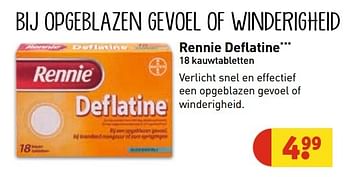 Aanbiedingen Rennie deflatine - Rennie - Geldig van 30/05/2017 tot 11/06/2017 bij Kruidvat