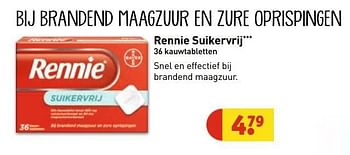 Aanbiedingen Rennie suikervrij - Rennie - Geldig van 30/05/2017 tot 11/06/2017 bij Kruidvat
