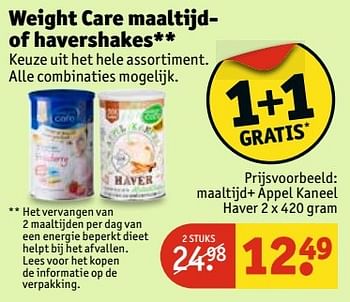 Aanbiedingen Weight care maaltijd- of havershakes - Huismerk - Kruidvat - Geldig van 30/05/2017 tot 11/06/2017 bij Kruidvat