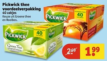 Aanbiedingen Pickwick thee voordeelverpakking - Pickwick - Geldig van 30/05/2017 tot 11/06/2017 bij Kruidvat