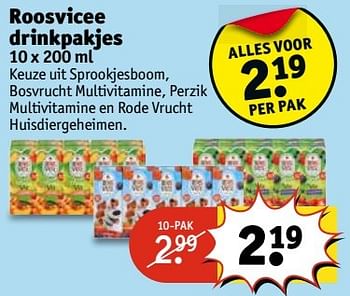 Aanbiedingen Roosvicee drinkpakjes - Roosvicee - Geldig van 30/05/2017 tot 11/06/2017 bij Kruidvat