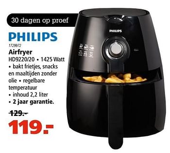 Aanbiedingen Philips airfryer hd9220-20 - Philips - Geldig van 01/06/2017 tot 18/06/2017 bij Marskramer