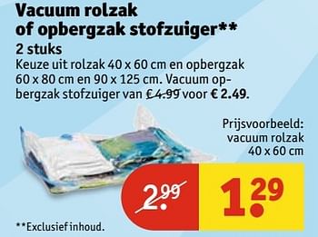 Aanbiedingen Vacuum rolzak - Huismerk - Kruidvat - Geldig van 30/05/2017 tot 11/06/2017 bij Kruidvat