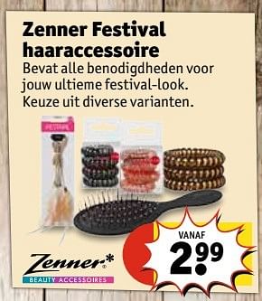 Aanbiedingen Zenner festival haaraccessoire - zenner - Geldig van 30/05/2017 tot 11/06/2017 bij Kruidvat