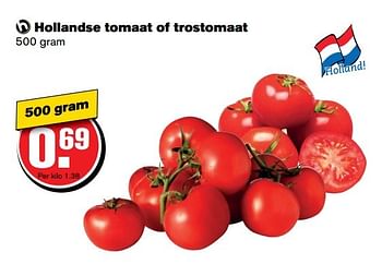 Aanbiedingen Hollandse tomaat of trostomaat - Huismerk - Hoogvliet - Geldig van 31/05/2017 tot 06/06/2017 bij Hoogvliet