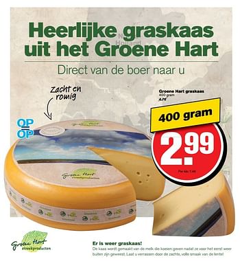 Aanbiedingen Groene hart graskaas - groene hart - Geldig van 31/05/2017 tot 06/06/2017 bij Hoogvliet