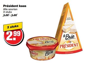 Aanbiedingen Président kaas - Président - Geldig van 31/05/2017 tot 06/06/2017 bij Hoogvliet