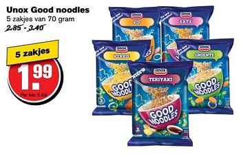 Aanbiedingen Unox good noodles - Unox - Geldig van 31/05/2017 tot 06/06/2017 bij Hoogvliet