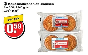 Aanbiedingen Kokosmakronen of -kransen - Huismerk - Hoogvliet - Geldig van 31/05/2017 tot 06/06/2017 bij Hoogvliet