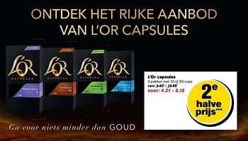 Aanbiedingen L`or capsules - L'Or Espresso - Geldig van 31/05/2017 tot 06/06/2017 bij Hoogvliet