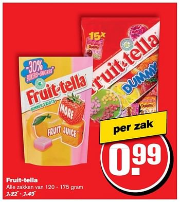 Aanbiedingen Fruit-tella - Fruittella - Geldig van 31/05/2017 tot 06/06/2017 bij Hoogvliet