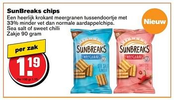 Aanbiedingen Sunbreaks chips - Sunbreaks - Geldig van 31/05/2017 tot 06/06/2017 bij Hoogvliet