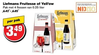 Aanbiedingen Liefmans fruitesse of yell`ow - Liefmans - Geldig van 31/05/2017 tot 06/06/2017 bij Hoogvliet