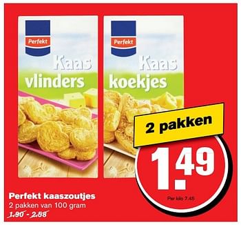 Aanbiedingen Perfekt kaaszoutjes - Perfekt - Geldig van 31/05/2017 tot 06/06/2017 bij Hoogvliet