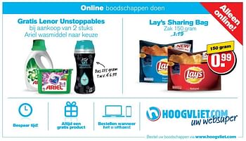 Aanbiedingen Lay`s sharing bag - Lay's - Geldig van 31/05/2017 tot 06/06/2017 bij Hoogvliet