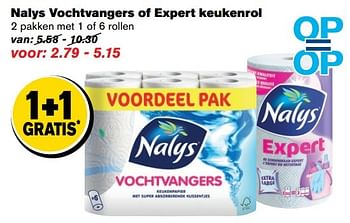Aanbiedingen Nalys vochtvangers of expert keukenrol - Nalys - Geldig van 31/05/2017 tot 06/06/2017 bij Hoogvliet