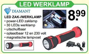 Aanbiedingen Led zak--werklamp - Diamant - Geldig van 22/05/2017 tot 11/06/2017 bij Van Cranenbroek