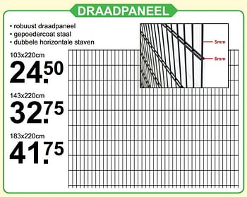 Aanbiedingen Draadpaneel - Huismerk - Van Cranenbroek - Geldig van 22/05/2017 tot 11/06/2017 bij Van Cranenbroek