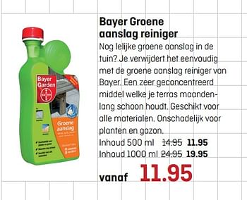 Aanbiedingen Bayer groene aanslag reiniger - Bayer - Geldig van 29/05/2017 tot 11/06/2017 bij Hubo