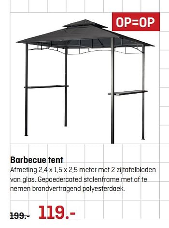 Aanbiedingen Barbecue tent - Huismerk - Multimate - Geldig van 29/05/2017 tot 11/06/2017 bij Multimate