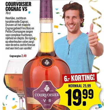 Aanbiedingen Courvoisier cognac vs - Courvoisier - Geldig van 04/06/2017 tot 10/06/2017 bij Dirk III