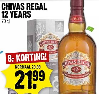 Aanbiedingen Chivas regal 12 years - Chivas Regal - Geldig van 04/06/2017 tot 10/06/2017 bij Dirk III