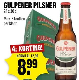 Aanbiedingen Gulpener pilsner - Gulpener - Geldig van 04/06/2017 tot 10/06/2017 bij Dirk III