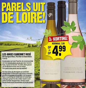 Aanbiedingen Les anges cabernet rosé - Rosé wijnen - Geldig van 04/06/2017 tot 10/06/2017 bij Dirk III