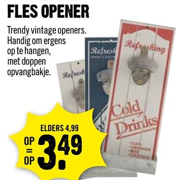Aanbiedingen Fles opener - Huismerk - Dirk III - Geldig van 04/06/2017 tot 10/06/2017 bij Dirk III