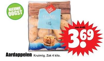Aanbiedingen Aardappelen kruimig - Huismerk - Dirk - Geldig van 04/06/2017 tot 10/06/2017 bij Lekker Doen