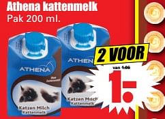 Aanbiedingen Athena kattenmelk - Athena - Geldig van 04/06/2017 tot 10/06/2017 bij Lekker Doen