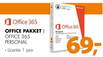 Aanbiedingen Office pakket office 365 personal - Microsoft - Geldig van 03/06/2017 tot 11/06/2017 bij Expert