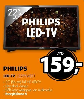 Aanbiedingen Philips led-tv 22pfs4031 - Philips - Geldig van 03/06/2017 tot 11/06/2017 bij Expert