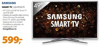Aanbiedingen Samsung smart tv ue49k5670 - Samsung - Geldig van 03/06/2017 tot 11/06/2017 bij Expert