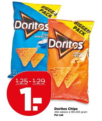 Aanbiedingen Doritos chips - Doritos - Geldig van 04/06/2017 tot 10/06/2017 bij Plus