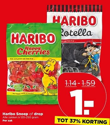 Aanbiedingen Haribo snoep of drop - Haribo - Geldig van 04/06/2017 tot 10/06/2017 bij Plus