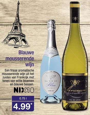 Aanbiedingen Blauwe mousserende wijn - Schuimwijnen - Geldig van 04/06/2017 tot 10/06/2017 bij Aldi