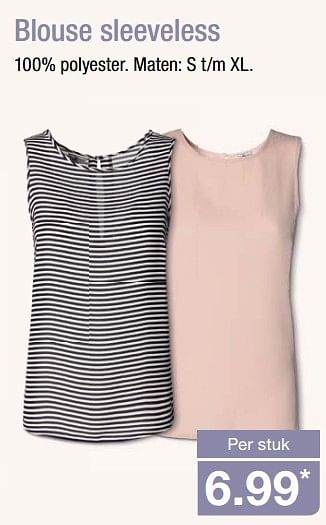 Aanbiedingen Blouse sleeveless - Huismerk - Aldi - Geldig van 04/06/2017 tot 10/06/2017 bij Aldi