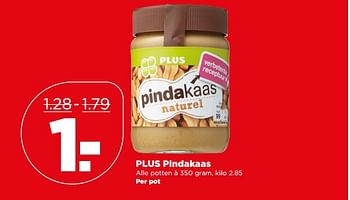 Aanbiedingen Plus pindakaas - Huismerk - Plus - Geldig van 04/06/2017 tot 10/06/2017 bij Plus